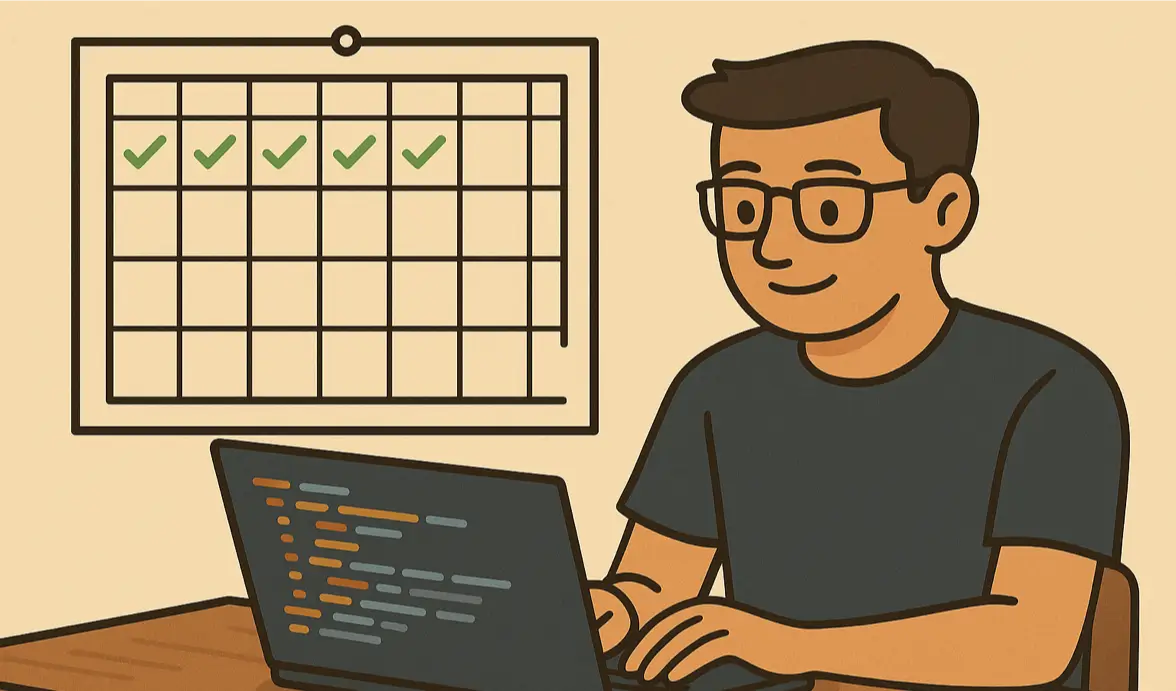Man in computer